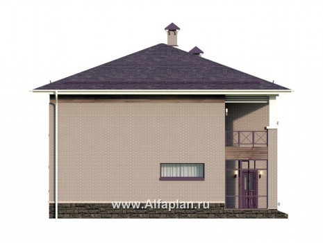 «Римские каникулы» - проект двухэтажного дома, с террасой и с двусветной гостиной, в классическом стиле - превью фасада дома