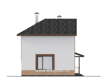 «Бессер» - проект каркасного дома с мансардой, удобная планировка, лучшее использование пространства - превью фасада дома