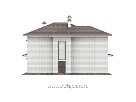 «Формула успеха» - проект двухэтажного дома из газобетона, в скандинавском стиле, удобный план дома с сауной - превью фасада дома