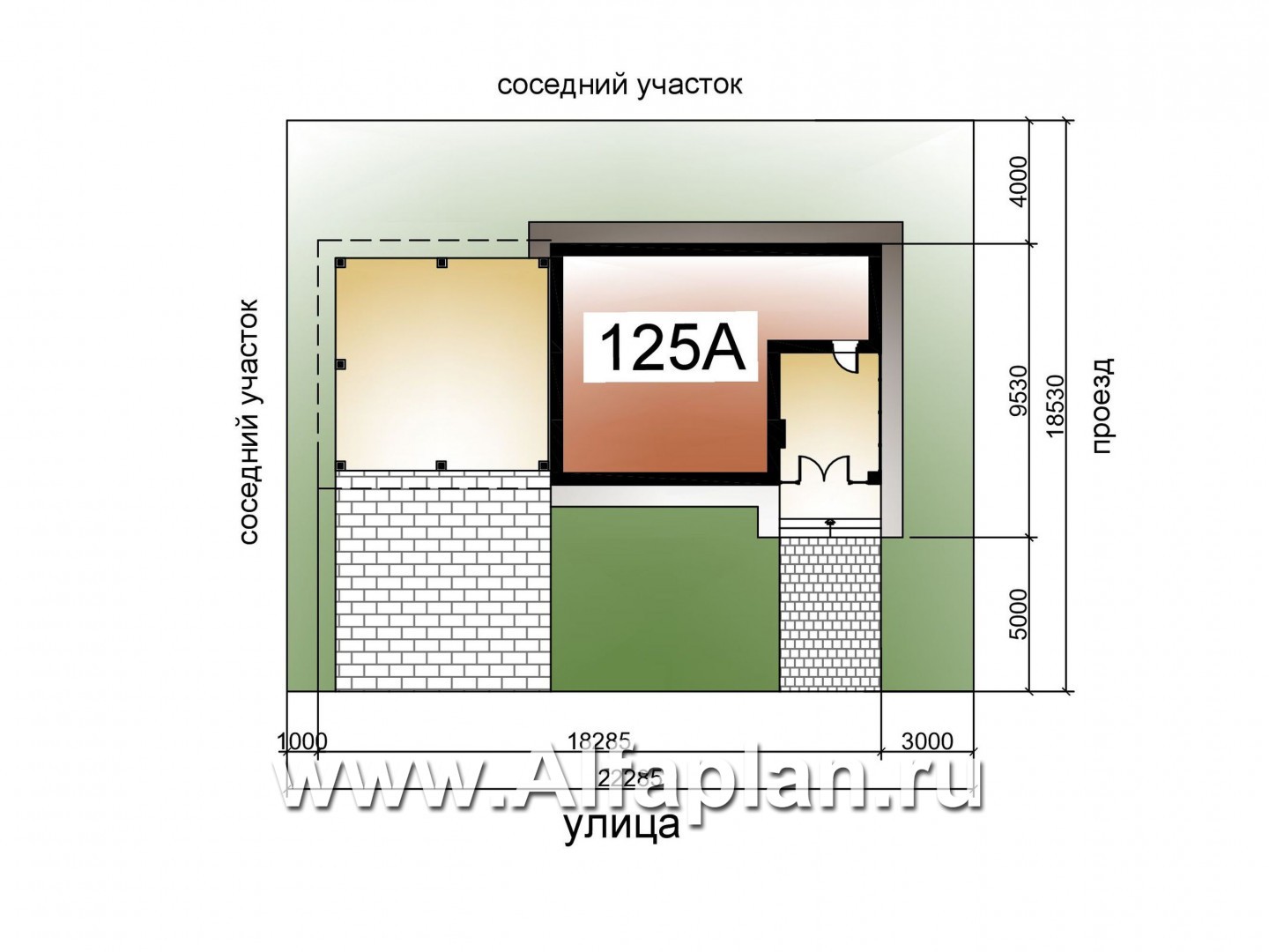«Замечательный сосед» - проект дома с мансардой из газоблоков, с террасой, с нaвесом на 2 авто - дизайн дома №1
