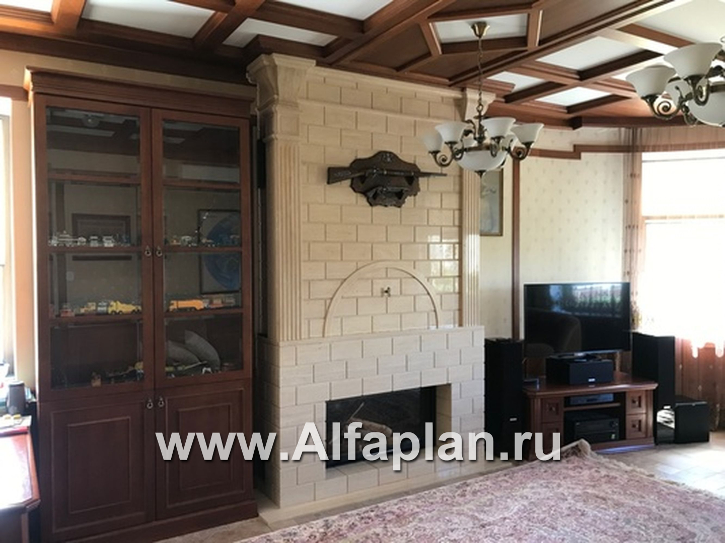 «Камелот» -  проект двухэтажного дома, с эркером башня, с террасой и с гаражом, в стиле замка - дизайн дома №7