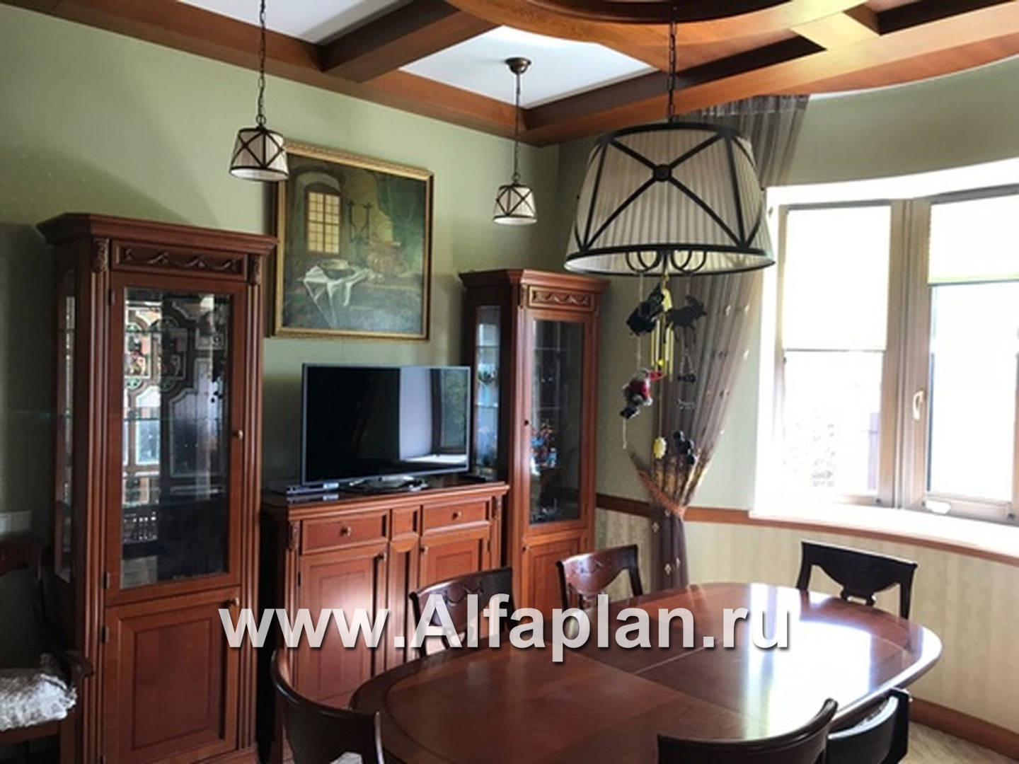 «Камелот» -  проект двухэтажного дома, с эркером башня, с террасой и с гаражом, в стиле замка - дизайн дома №11