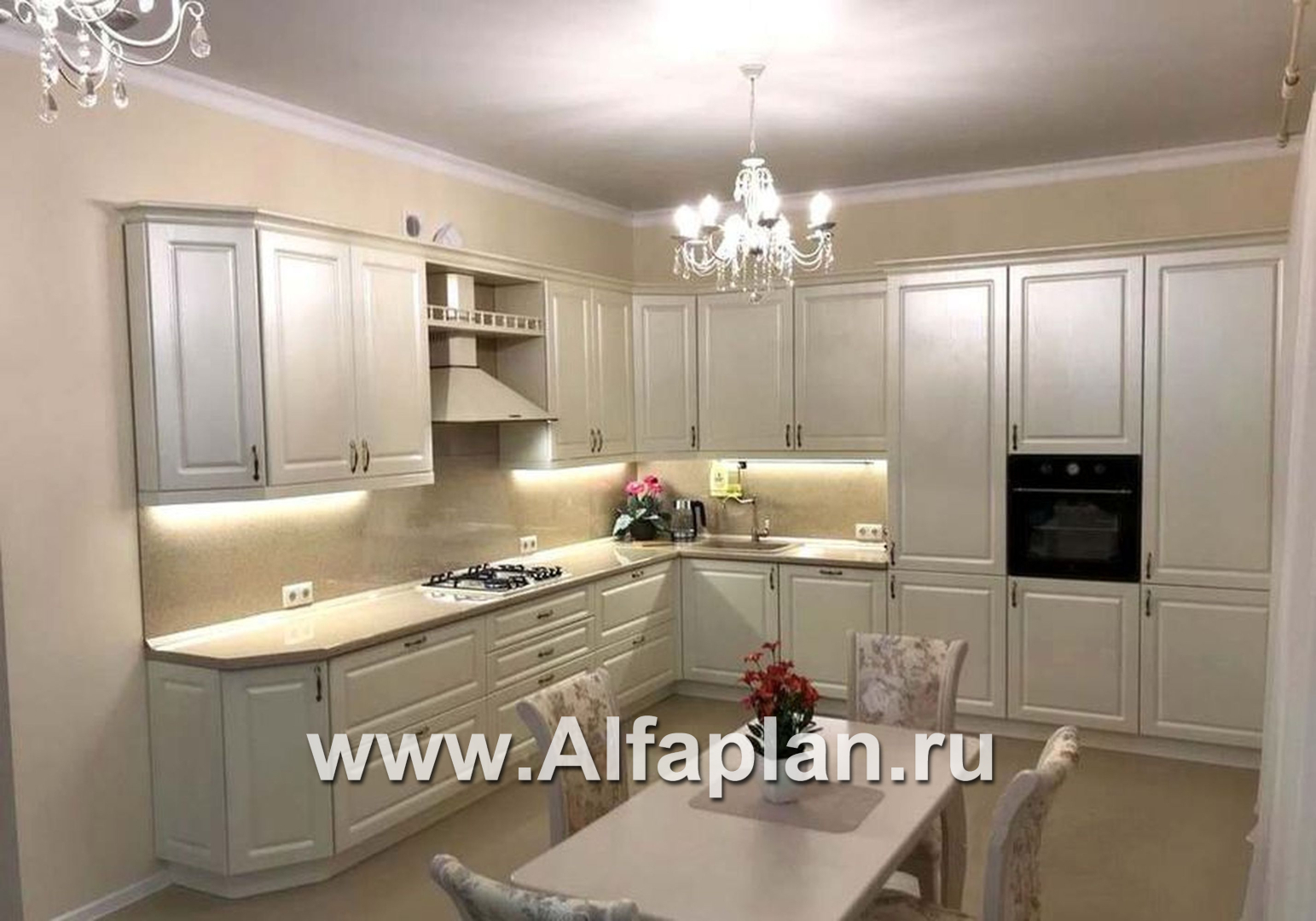 «Репутация» - проект двухэтажного дома из газобетона с фото, планировка с эркером и с террасой, английском стиле - дизайн дома №6