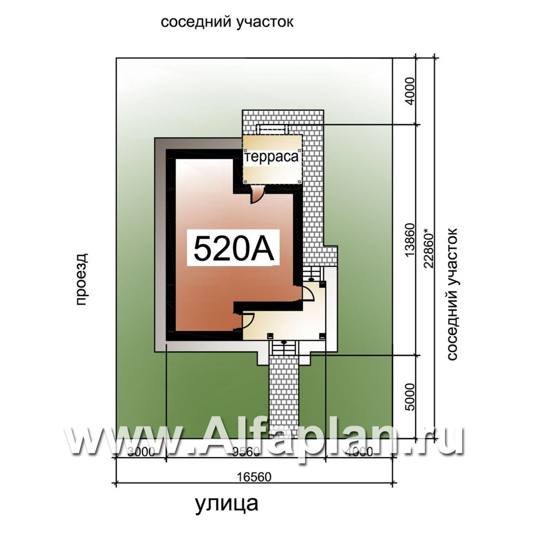 «Кадет» - проект дома с мансардой, из кирпича, в стиле эклектика - дизайн дома №4